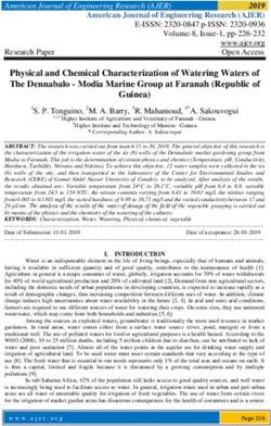 Physical and Chemical Characterization of Watering Waters of The Dennabalo - Modia Marine Group at Faranah Republic of