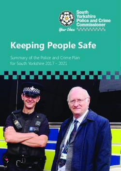 Keeping People Safe Summary of the Police and Crime Plan for South Yorkshire 2017 2021 - South Yorkshire Police and Crime ...