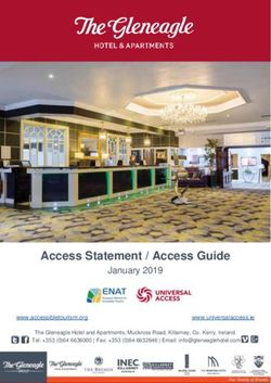 Access Statement / Access Guide - January 2019 - Gleneagle Hotel