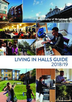 LIVING IN HALLS GUIDE 2018/19 - University of Brighton