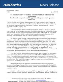 BC FERRIES' SPIRIT OF BRITISH COLUMBIA RETURNS TO SERVICE