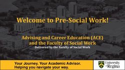 Welcome to Pre-Social Work! - Advising and Career Education (ACE) and the Faculty of Social Work - University of Regina