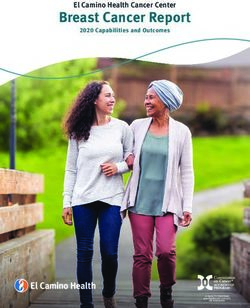 Breast Cancer Report El Camino Health Cancer Center - 2020 Capabilities and Outcomes