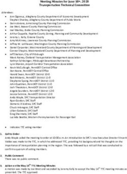 Meeting Minutes for June 18th, 2020 Transportation Technical Committee