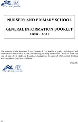 NURSERY AND PRIMARY SCHOOL GENERAL INFORMATION BOOKLET - EEB1