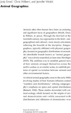 Jody Emel,1 Chris Wilbert, and Jennifer Wolch Animal Geographies