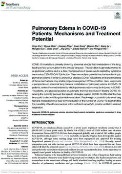 Pulmonary Edema in COVID-19 Patients: Mechanisms and Treatment Potential - Frontiers