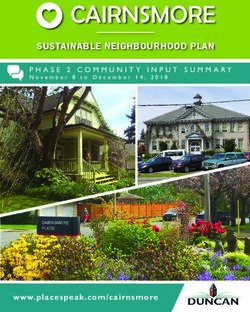CAIRNSMORE SUSTAINABLE NEIGHBOURHOOD PLAN - PHASE 2 COMMUNITY INPUT SUMMARY - City of Duncan