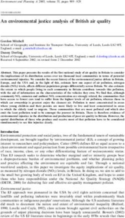 An environmental justice analysis of British air quality