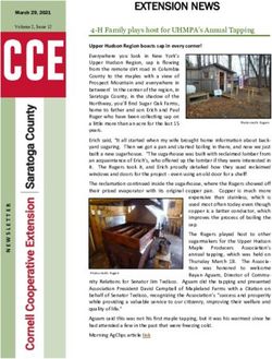 EXTENSION NEWS 4-H Family plays host for UHMPA's Annual Tapping