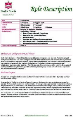 Role Description - Stella Maris College