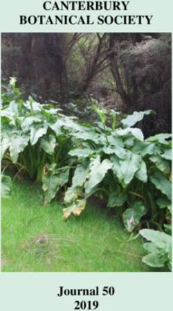 CANTERBURY BOTANICAL SOCIETY - Journal 50 2019