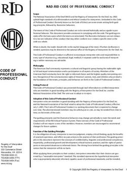 NAD-RID CODE OF PROFESSIONAL CONDUCT