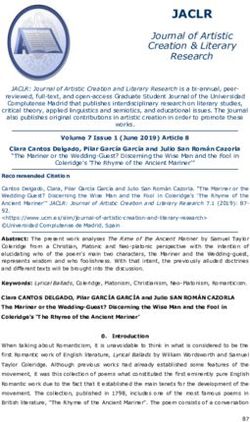 JACLR Journal of Artistic Creation & Literary Research - Universidad Complutense de Madrid