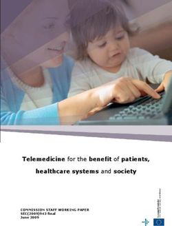 Telemedicine for the benefit of patients, healthcare systems and society - COMMISSION STAFF WORKING PAPER SEC(2009)943 final June 2009