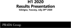 H1 2020 Results Presentation - Valvigna, Tuscany, July 29th 2020 - Prada Group