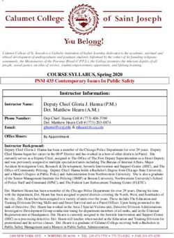 COURSE SYLLABUS, Spring 2020 PSM 435 Contemporary Issues In Public Safety Instructor Information: CCSJ