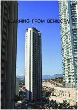 LEARNING FROM BENIDORM - ROBERT BERRY: MA ARCHITECTURE