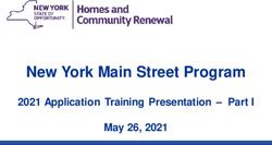 New York Main Street Program - 2021 Application Training Presentation - Part I May 26, 2021 - NY.gov