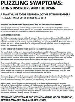 PUZZLING SYMPTOMS: EATING DISORDERS AND THE BRAIN A FAMILY GUIDE TO THE NEUROBIOLOGY OF EATING DISORDERS F.E.A.S.T. FAMILY GUIDE SERIES FALL 2012