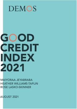 G OD CREDIT INDEX 2021 - MAIYORAA JEYABRABA HEATHER WILLIAMS-TAPLIN ROSE LASKO-SKINNER AUGUST 2021