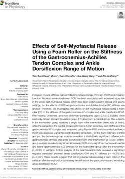 Effects of Self-Myofascial Release Using a Foam Roller on the Stiffness of the Gastrocnemius-Achilles Tendon Complex and Ankle Dorsiflexion Range ...