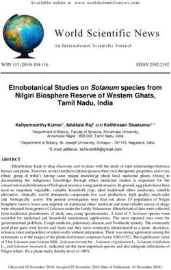 Etnobotanical Studies on Solanum species from Nilgiri Biosphere Reserve of Western Ghats, Tamil Nadu, India