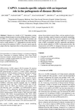 CAPN3: A muscle specific calpain with an important role in the pathogenesis of diseases (Review)