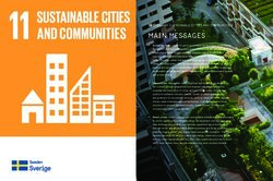 MAIN MESSAGES SWEDEN AND SUSTAINABLE CITIES AND COMMUNITIES - Sustainable Development