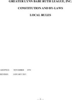 GREATER LYNN BABE RUTH LEAGUE, INC. CONSTITUTION AND BY-LAWS LOCAL RULES - ADOPTED: REVISED JANUARY2013