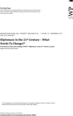 Diplomacy in the 21st Century - What Needs To Change?1