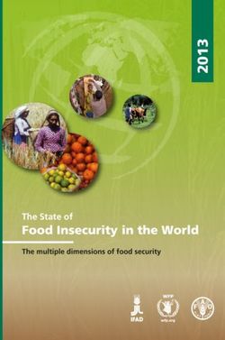 Food Insecurity in the World - The State of The multiple dimensions of food security