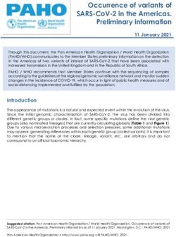 OCCURRENCE OF VARIANTS OF SARS-COV-2 IN THE AMERICAS. PRELIMINARY INFORMATION - PAHO