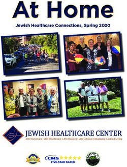 Jewish Healthcare Connections, Spring 2020