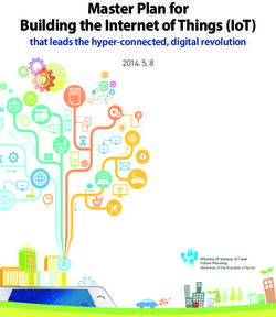 MASTER PLAN FOR BUILDING THE INTERNET OF THINGS (IOT) - THAT LEADS THE HYPER-CONNECTED, DIGITAL REVOLUTION