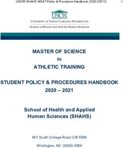 MASTER OF SCIENCE - UNC ...