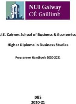 DBS - J.E. Cairnes School of Business & Economics Higher Diploma in Business Studies 2020-21 Programme Handbook 2020-2021 - NUI Galway
