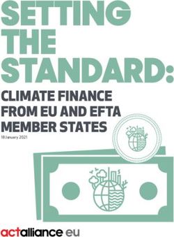 SETTING THE STANDARD: CLIMATE FINANCE FROM EU AND EFTA MEMBER STATES 18 January 2021
