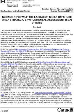 SCIENCE REVIEW OF THE LABRADOR SHELF OFFSHORE AREA STRATEGIC ENVIRONMENTAL ASSESSMENT (SEA) UPDATE