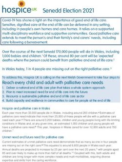 Senedd Election 2021 - Hospice UK