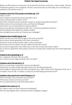 FAQs for the Quest Community - Quest University Canada