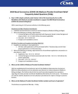 2019-Novel Coronavirus (COVID-19) Medicare Provider Enrollment Relief Frequently Asked Questions (FAQs) - CMS