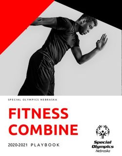 FITNESS COMBINE 2020-2021 PLAYBOOK - SPECIAL OLYMPICS NEBRASKA