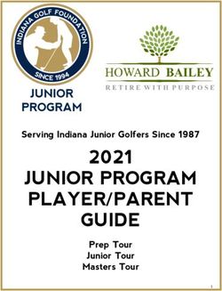 JUNIOR PROGRAM PLAYER/PARENT GUIDE - 2021 Serving Indiana Junior Golfers Since 1987 - Indiana Golf Association
