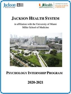 JACKSON HEALTH SYSTEM - in affiliation with the University of Miami 2020-2021