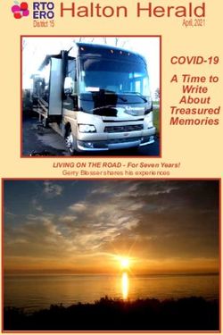 Halton Herald COVID-19 - A Time to Write About Treasured Memories April, 2021 - RTOERO District 15 Halton