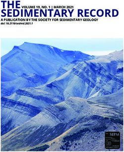 SEDIMENTARY RECORD THE VOLUME 19, NO. 1 | MARCH 2021 - A PUBLICATION BY THE SOCIETY FOR SEDIMENTARY GEOLOGY - SEPM