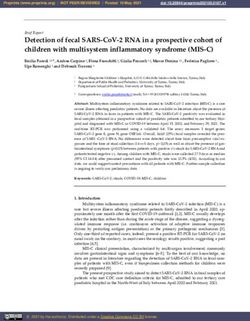 DETECTION OF FECAL SARS-COV-2 RNA IN A PROSPECTIVE COHORT OF CHILDREN WITH MULTISYSTEM INFLAMMATORY SYNDROME (MIS-C) - PREPRINTS.ORG