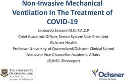 COVID-19 Non-Invasive Mechanical Ventilation In The Treatment of