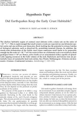 Hypothesis Paper Did Earthquakes Keep the Early Crust Habitable?